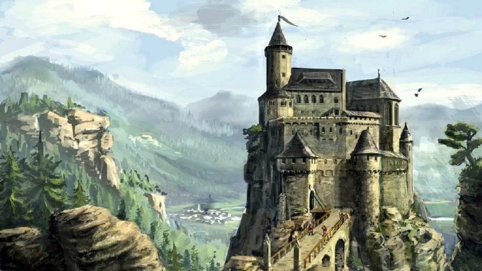 Картины средневековых крепостей