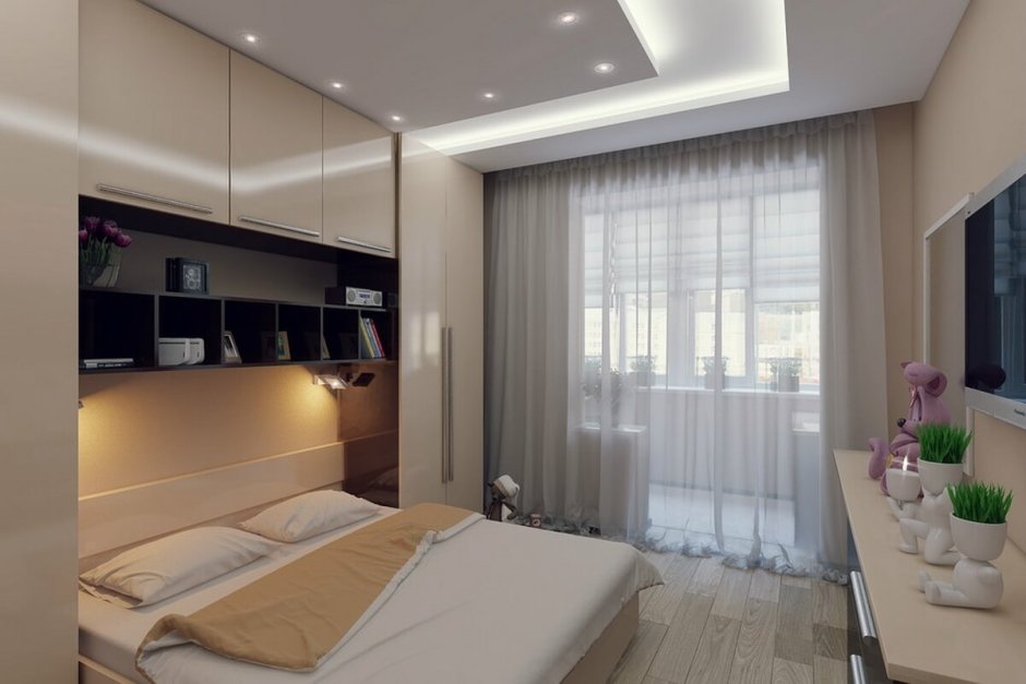 Спальная комната с балконом