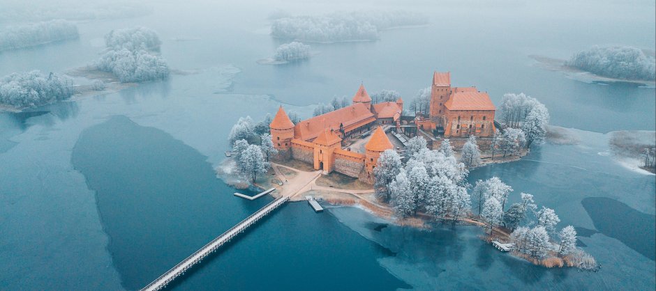 Тракайский замок Литва рисунок
