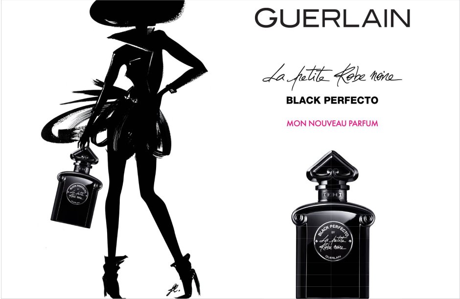 Реклама Guerlain Black perfecto by la petite Robe noire for women EDP 100 ml