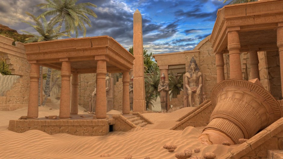 Руины древних храмов Египта
