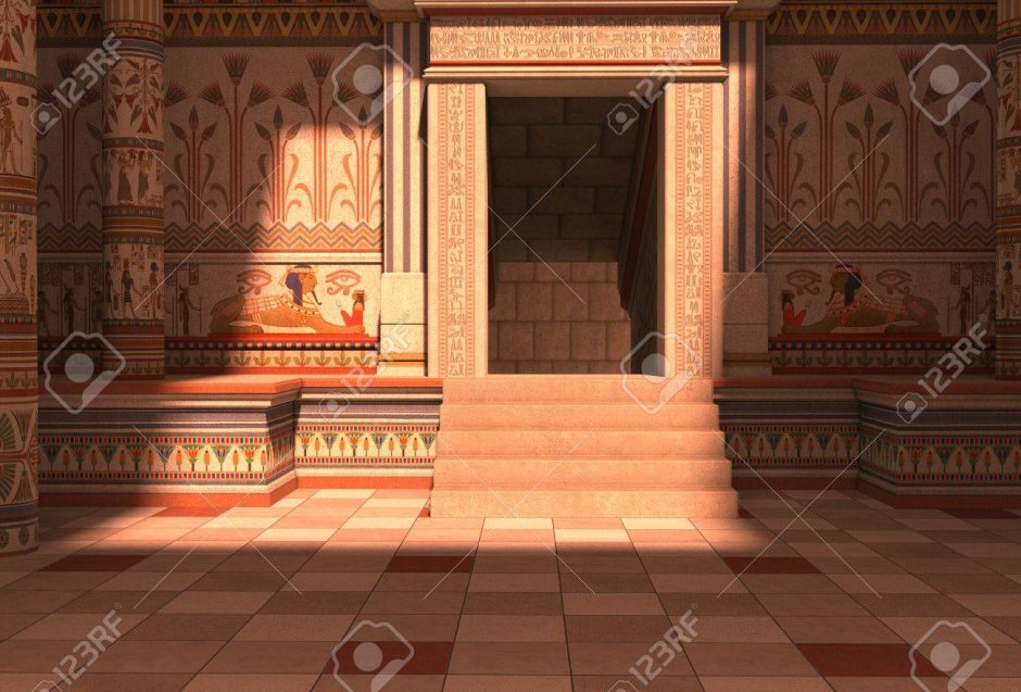 Древний Египет дворцы фараонов Тронный зал