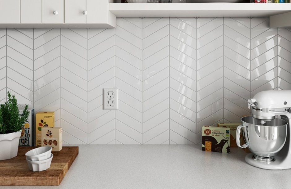 Плитка equipe Chevron Wall White