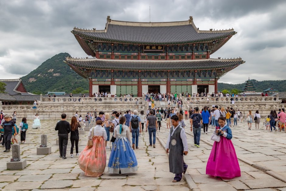 Южная Корея дворец кёнбоккун в Сеуле
