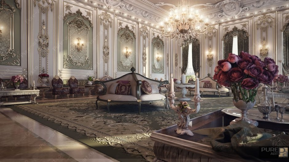 Роскошные гостиные в классическом стиле