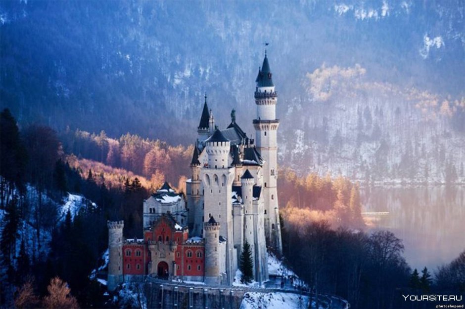 Замок Эльц Германия зимой