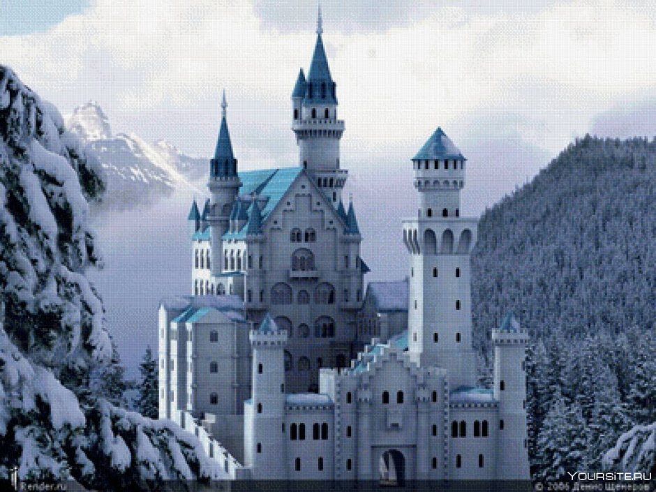 Зимний замок Нойшванштайн