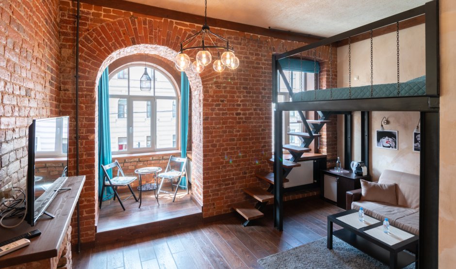 Кирпич в интерьере ресторана