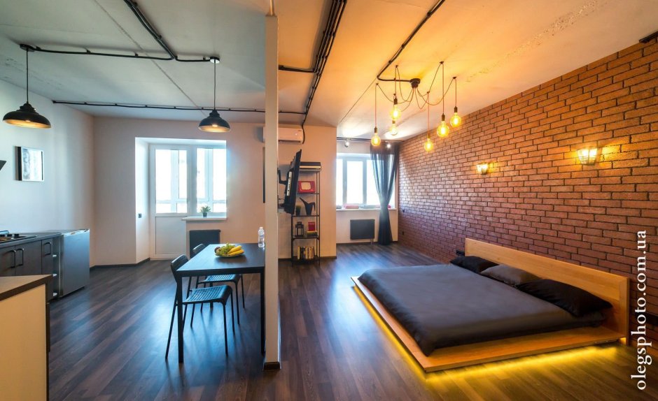 Кирпич в интерьере кафе