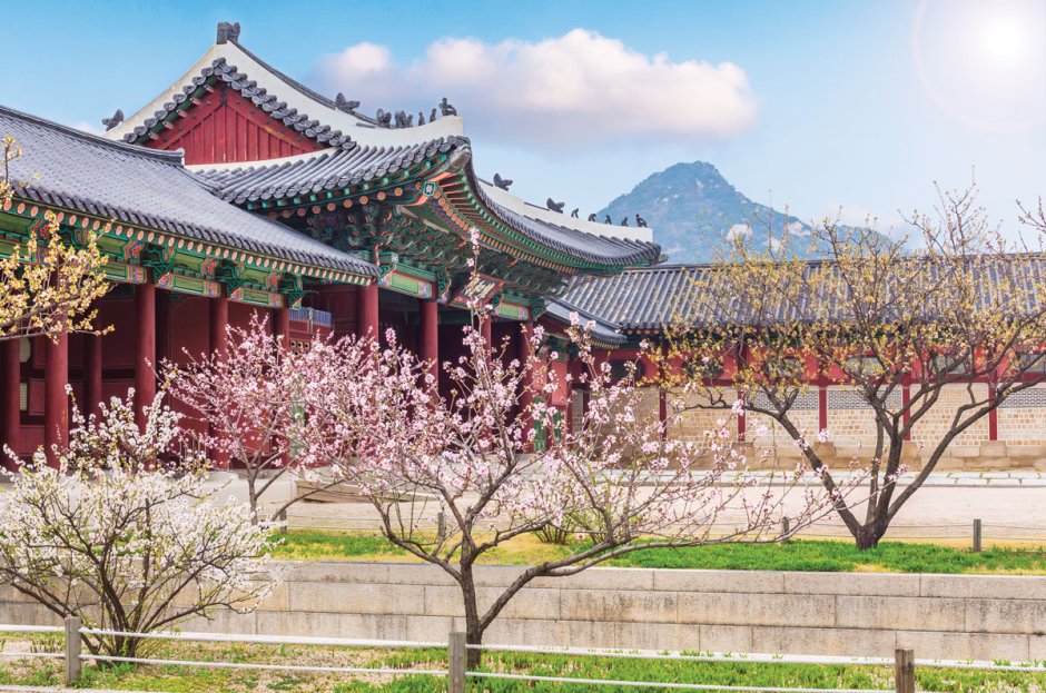 Дворец Кенбоккун в Сеуле рисунок