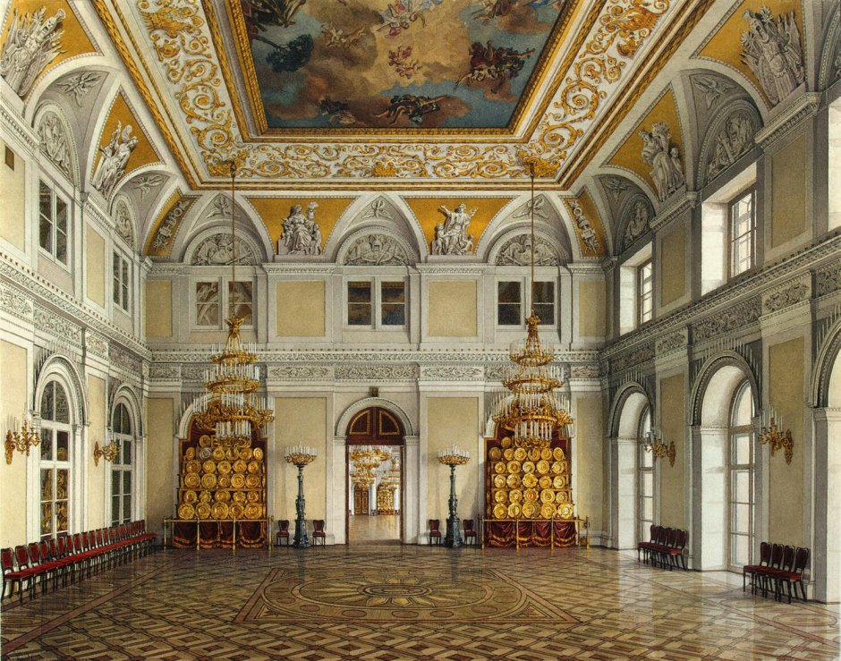 Константин Ухтомский виды залов зимнего дворца