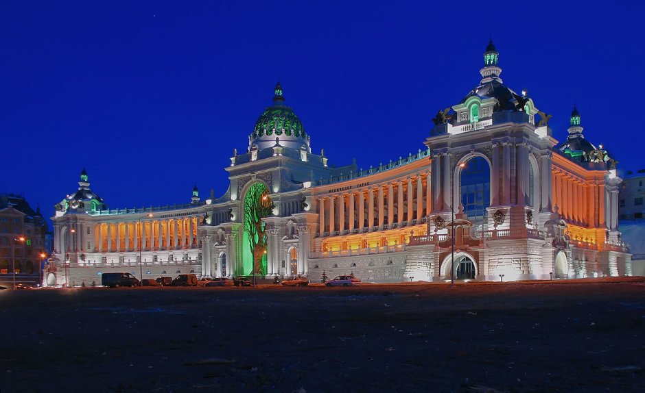 Ночная Казань дворец земледельцев