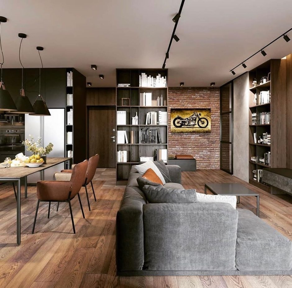 Интерьеры в стиле Loft изысканный
