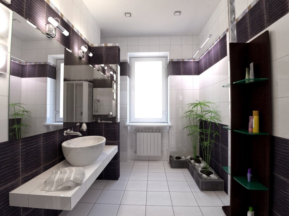 Ванная комната в матовом черном цвете
