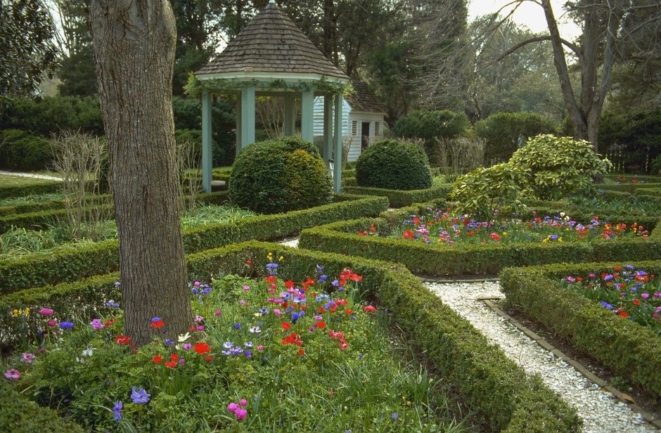 Сад ландшафт английский классический стиль патио