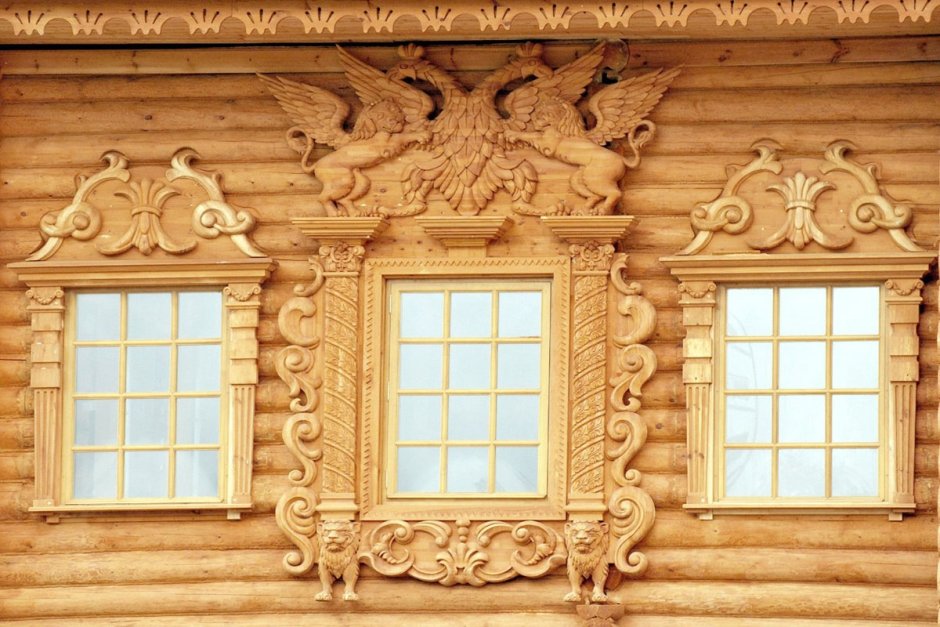 Русская изба резьба по дереву окна