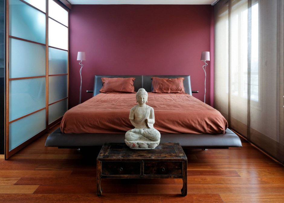 Спальня в стиле дзен