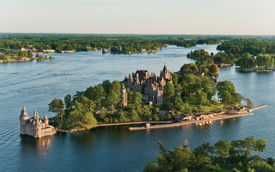 Aerial view of Boldt Castle early Fall 2015