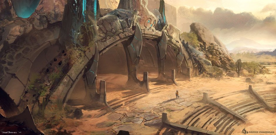 Руины референс пустыня Sci Fi