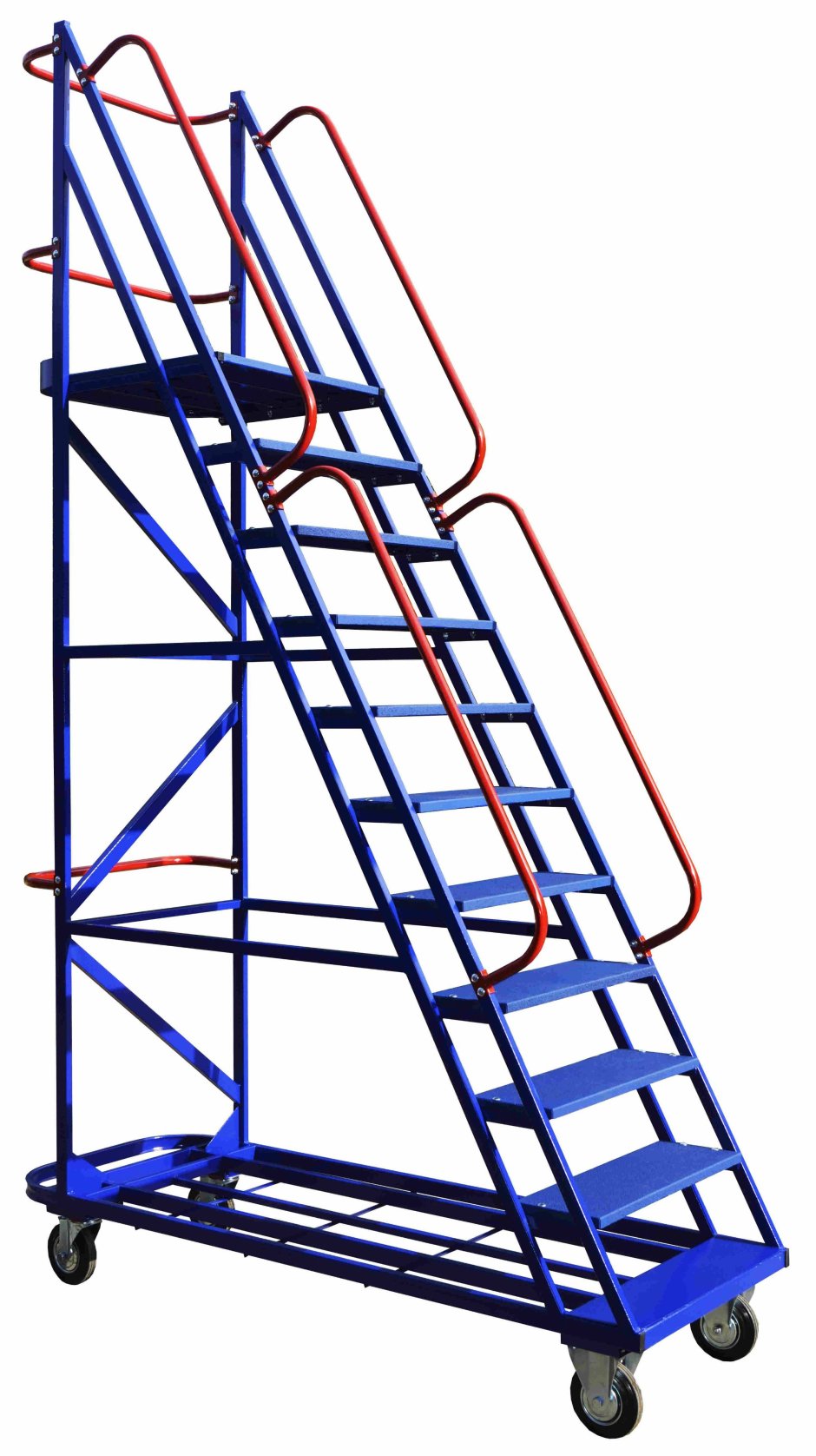 Передвижная разборная лестница 6 ступеней rusklad ЛР 6.1 160