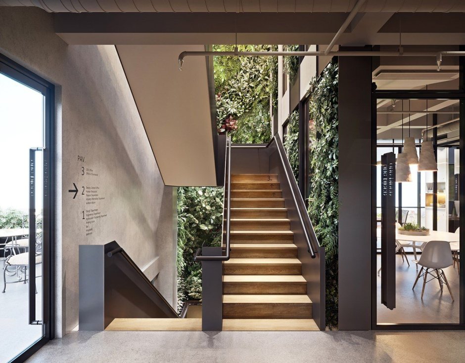 Дизайнерские решения наружных лестниц в офисе