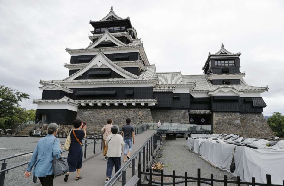 Замок Кумамото Япония Седзи