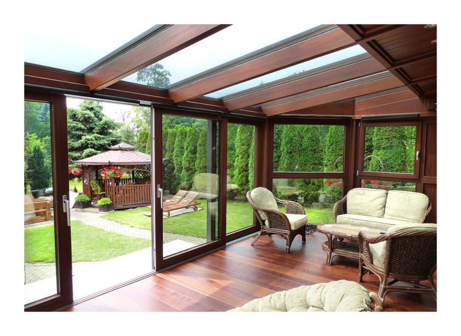 Занавески на застекленной веранде