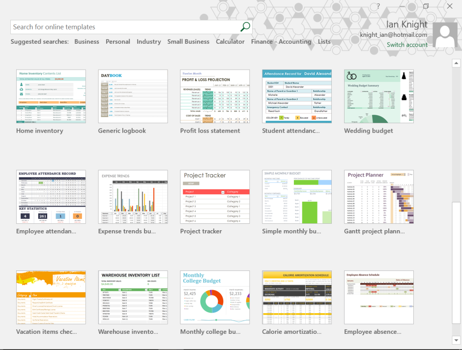 Excel 2020 Интерфейс