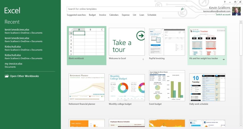 Excel внешний вид
