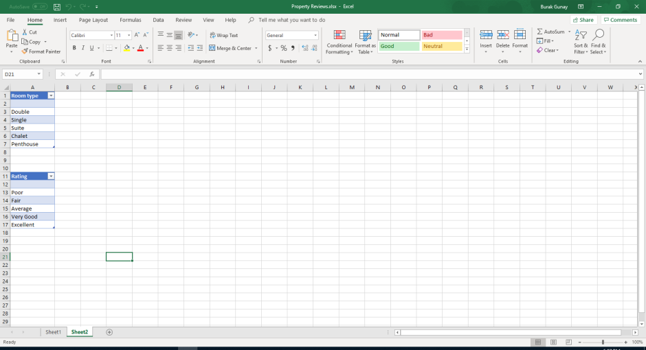 Excel Chart