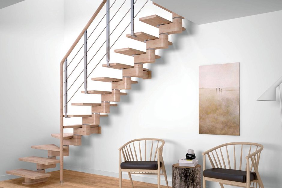 Визуализация современной лестницы в доме