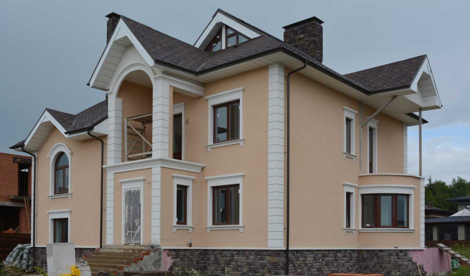 Декоративная фасадная штукатурка (Тип "короед").