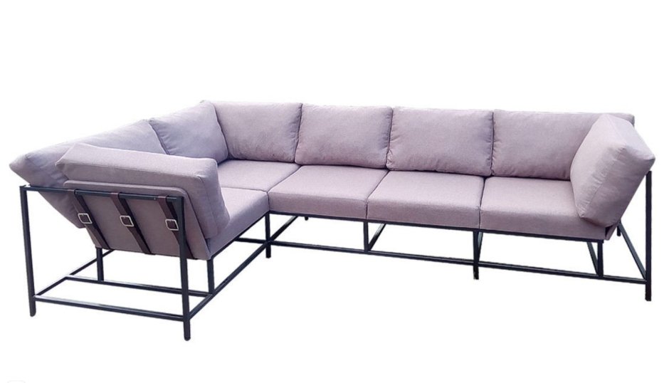 Угловой диван из металла в стиле лофт
