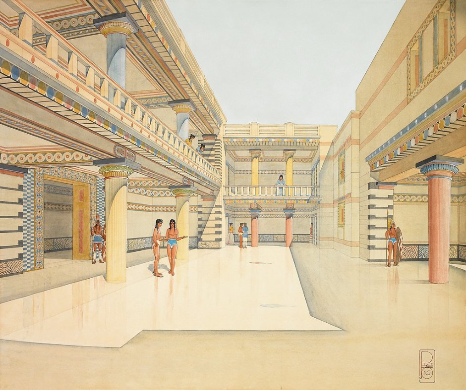Зал царицы (Кносский дворец , Крит).