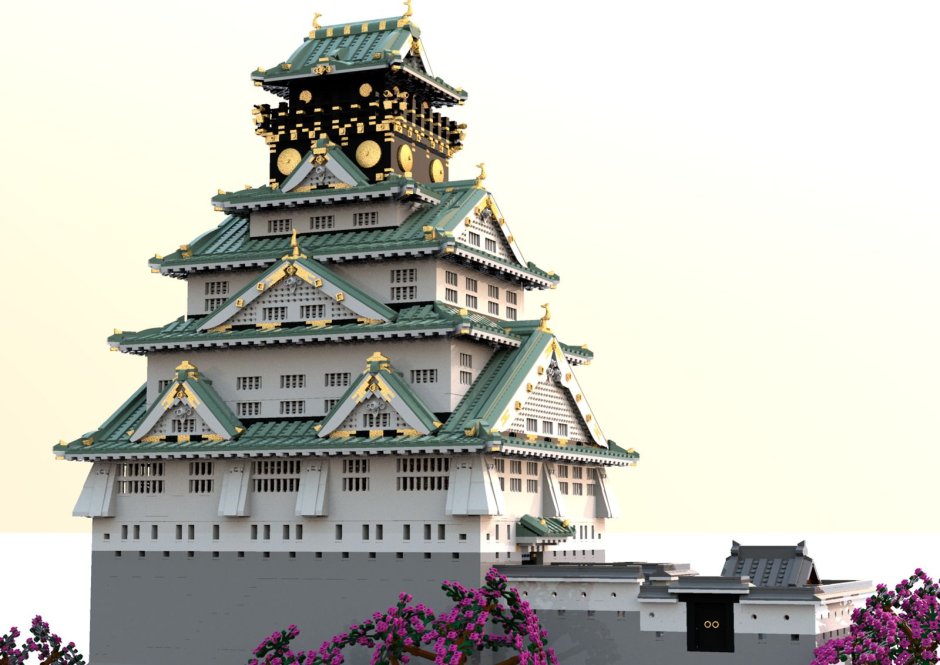 Японский замок Осака храмы лего