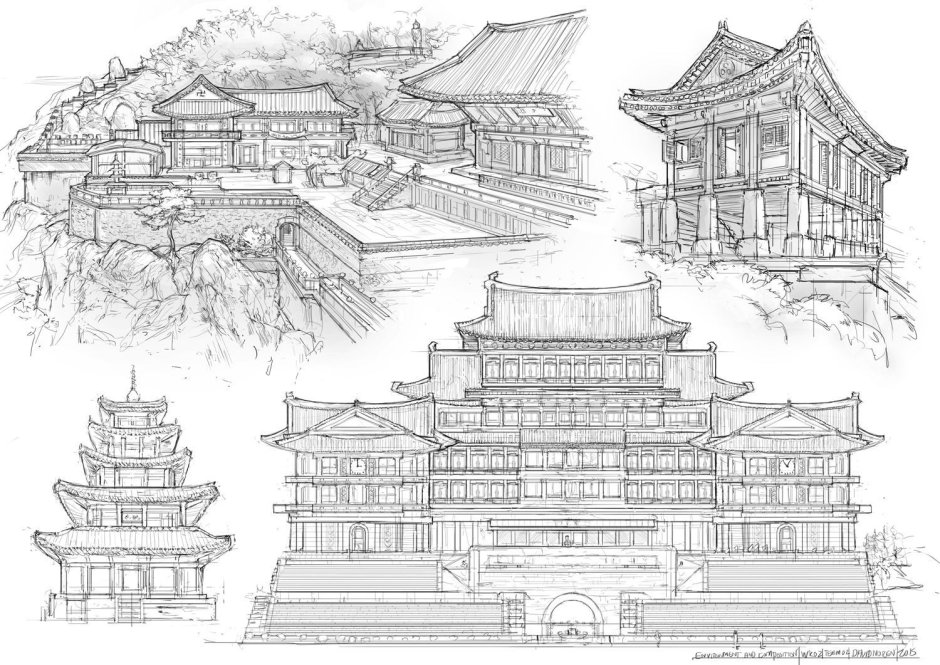 Архитектура Японии чертежи