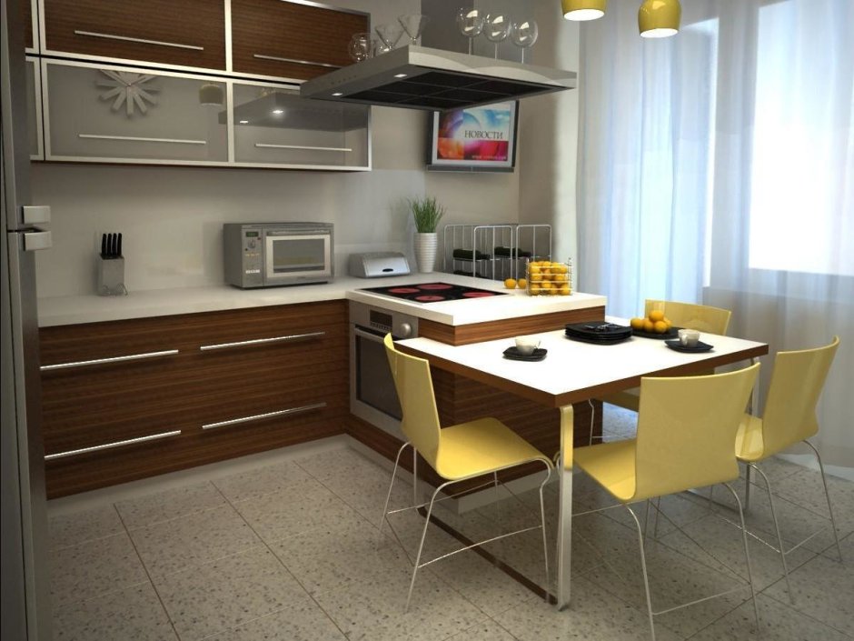 Планировка кухни 12 м2