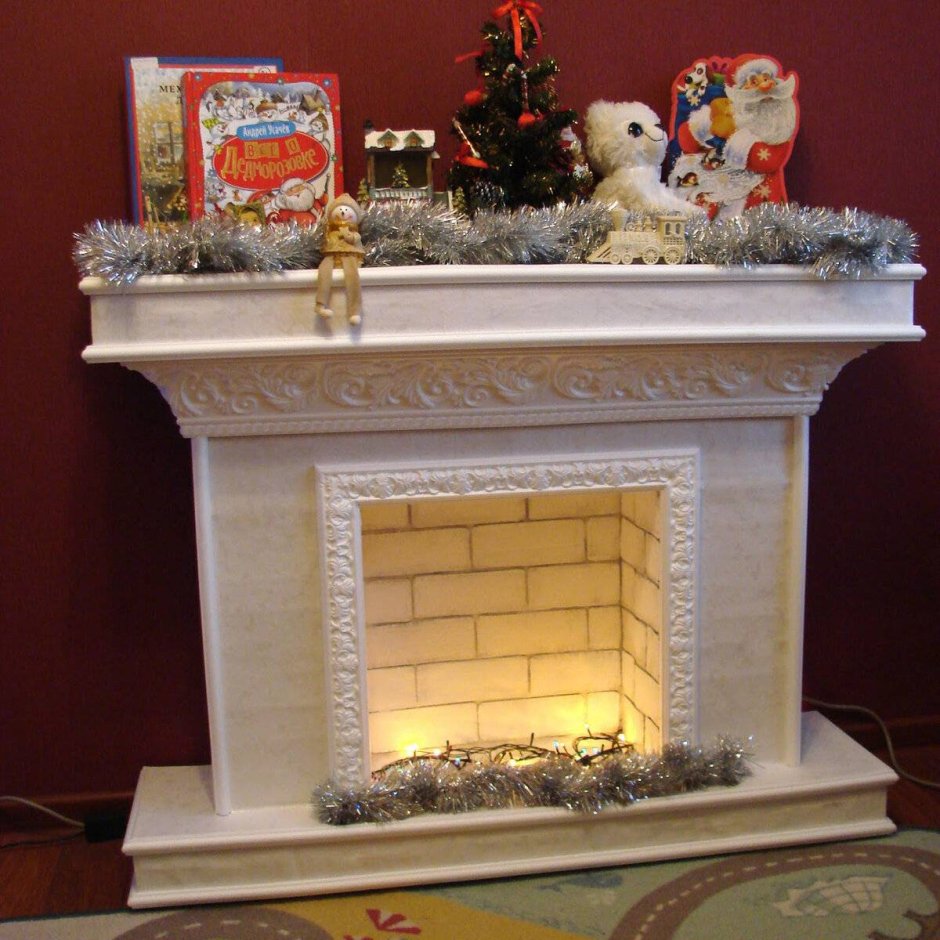 Рождественский камин в Сканди стиле
