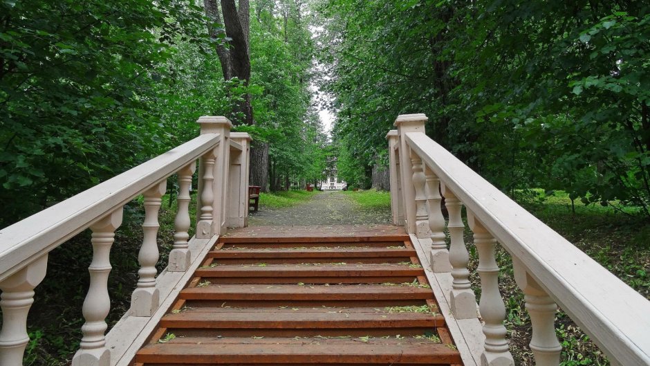 Лестница в парке в Поворино