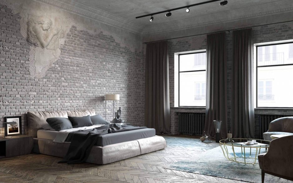 Loft Interior Design кирпич