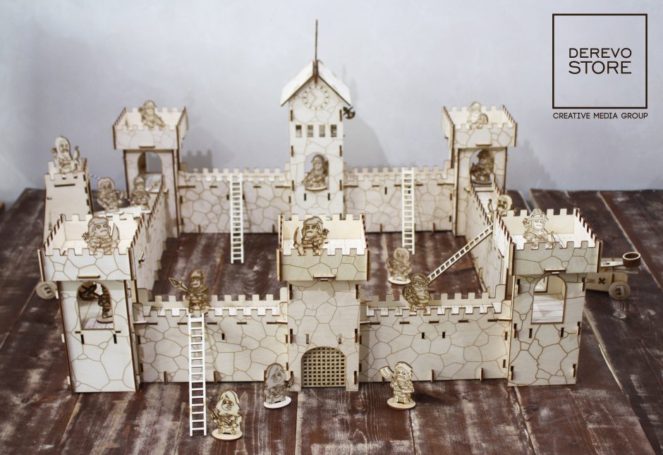 Модель деревянной крепости