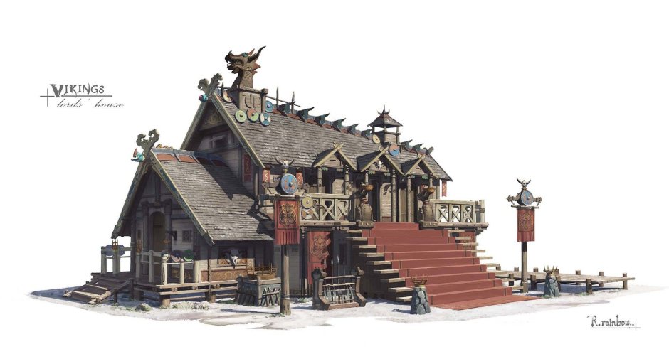Дом викингов концепт арт