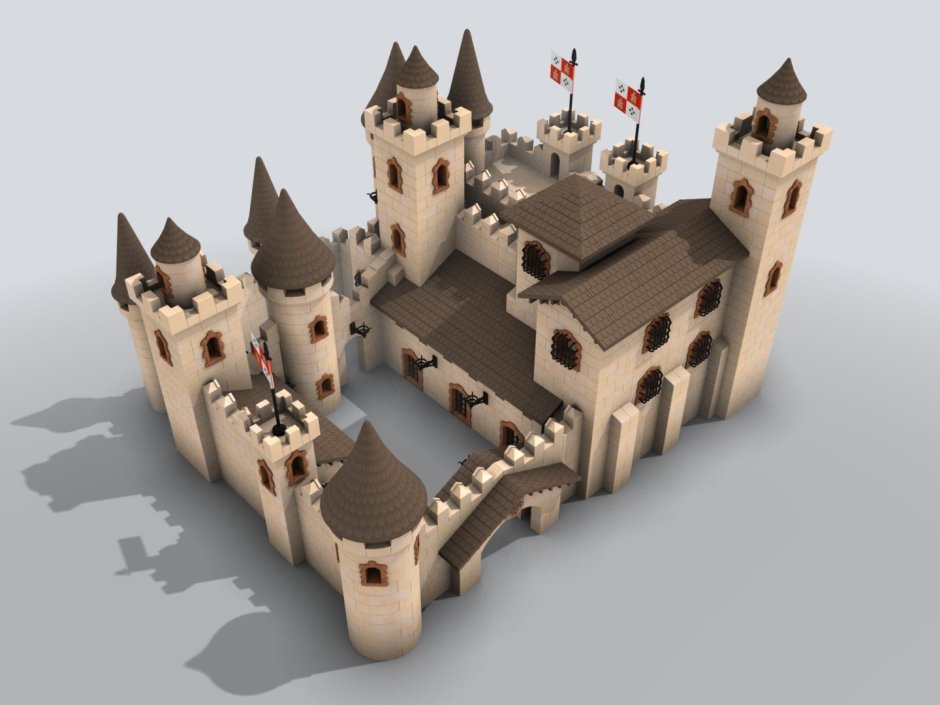 Картонные средневековые замки