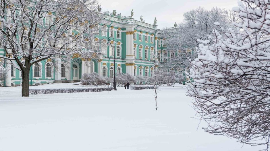 Эрмитаж Санкт-Петербург зима