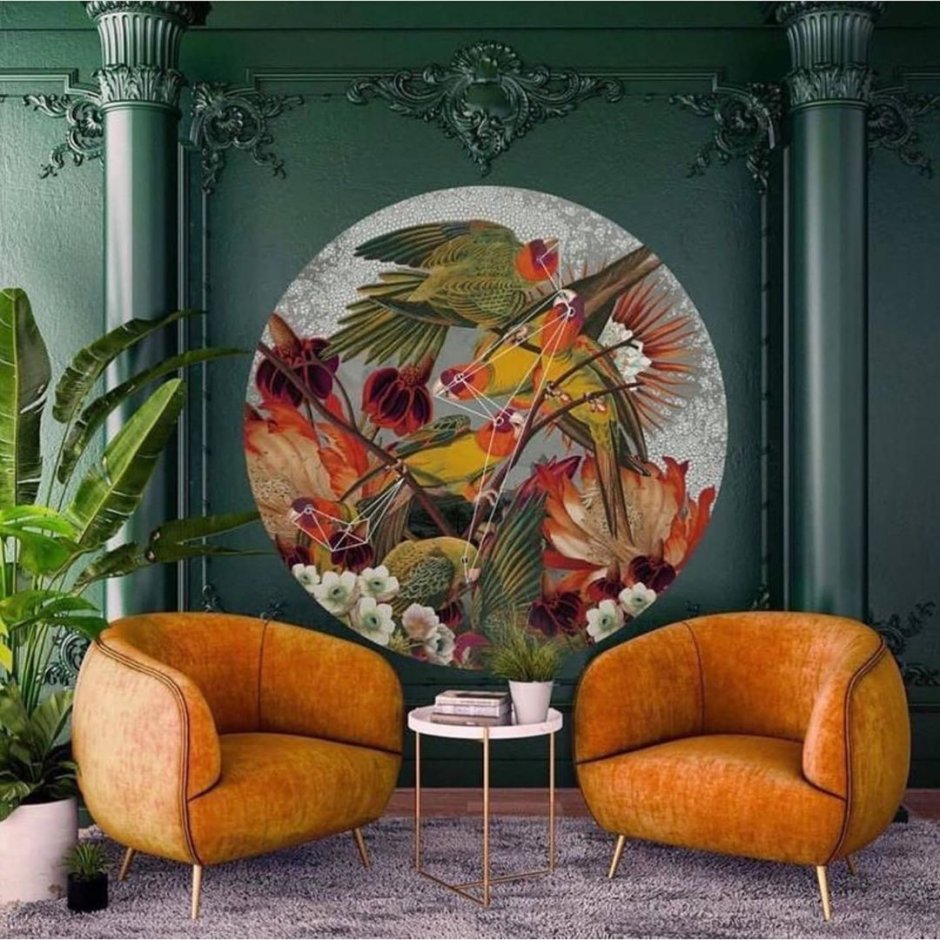 Черно оранжевая кухня