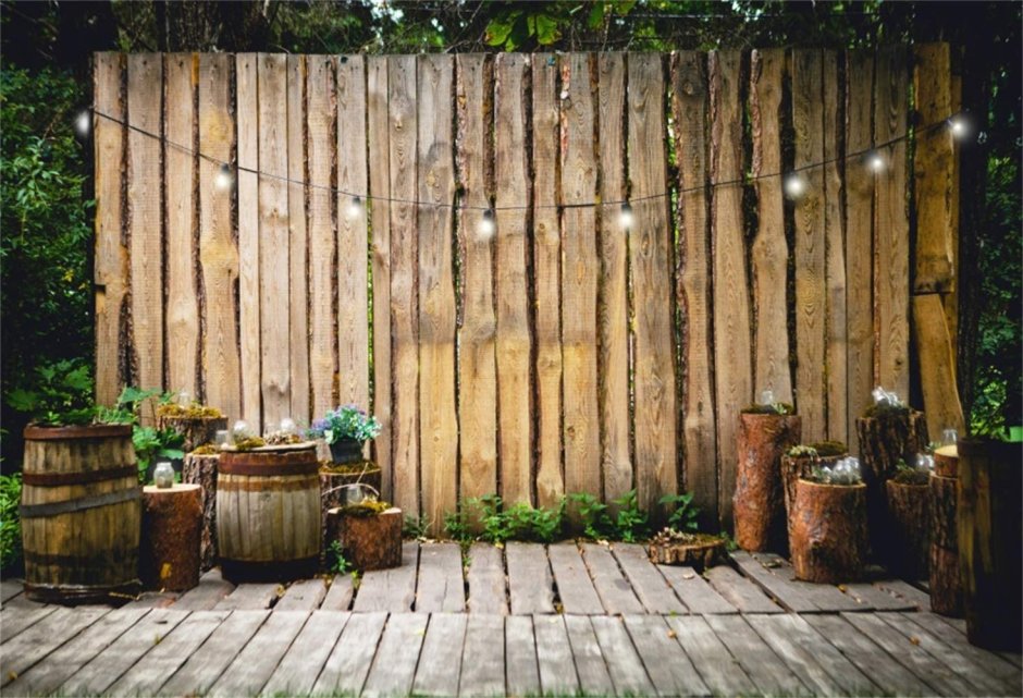 Фотозона деревянный забор