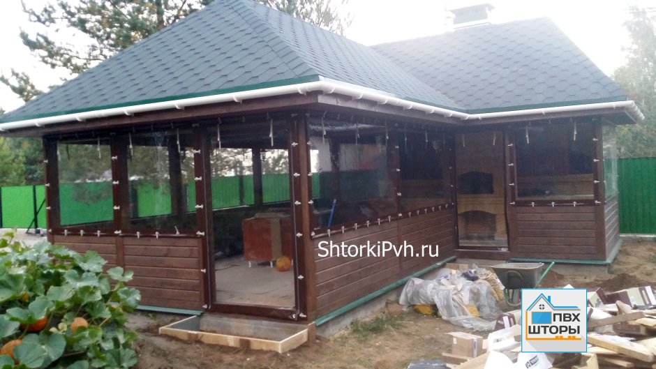Мягкие шторы для веранды
