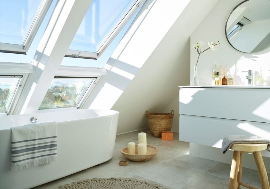 Зенитный фонарь Velux интерьер
