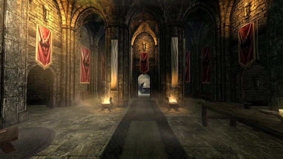 Замок средневековья внутри Тронный зал