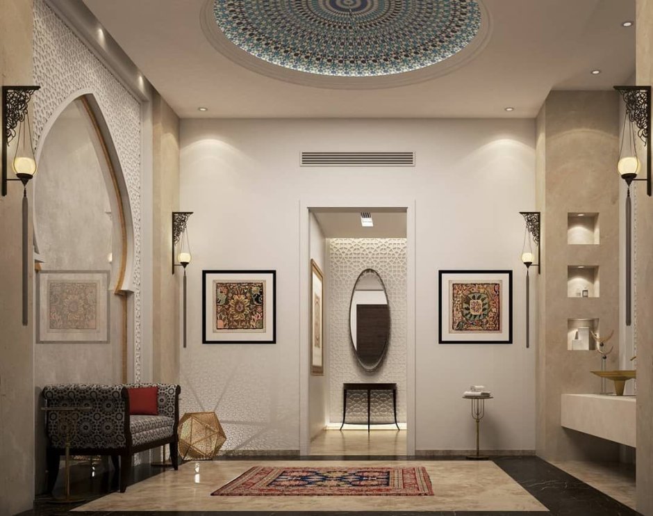 Арабский стиль интерьера в холле